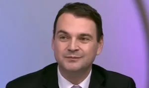 Petr Macinka v pořadu Otázky Václava Moravce. Zdroj: ČT1